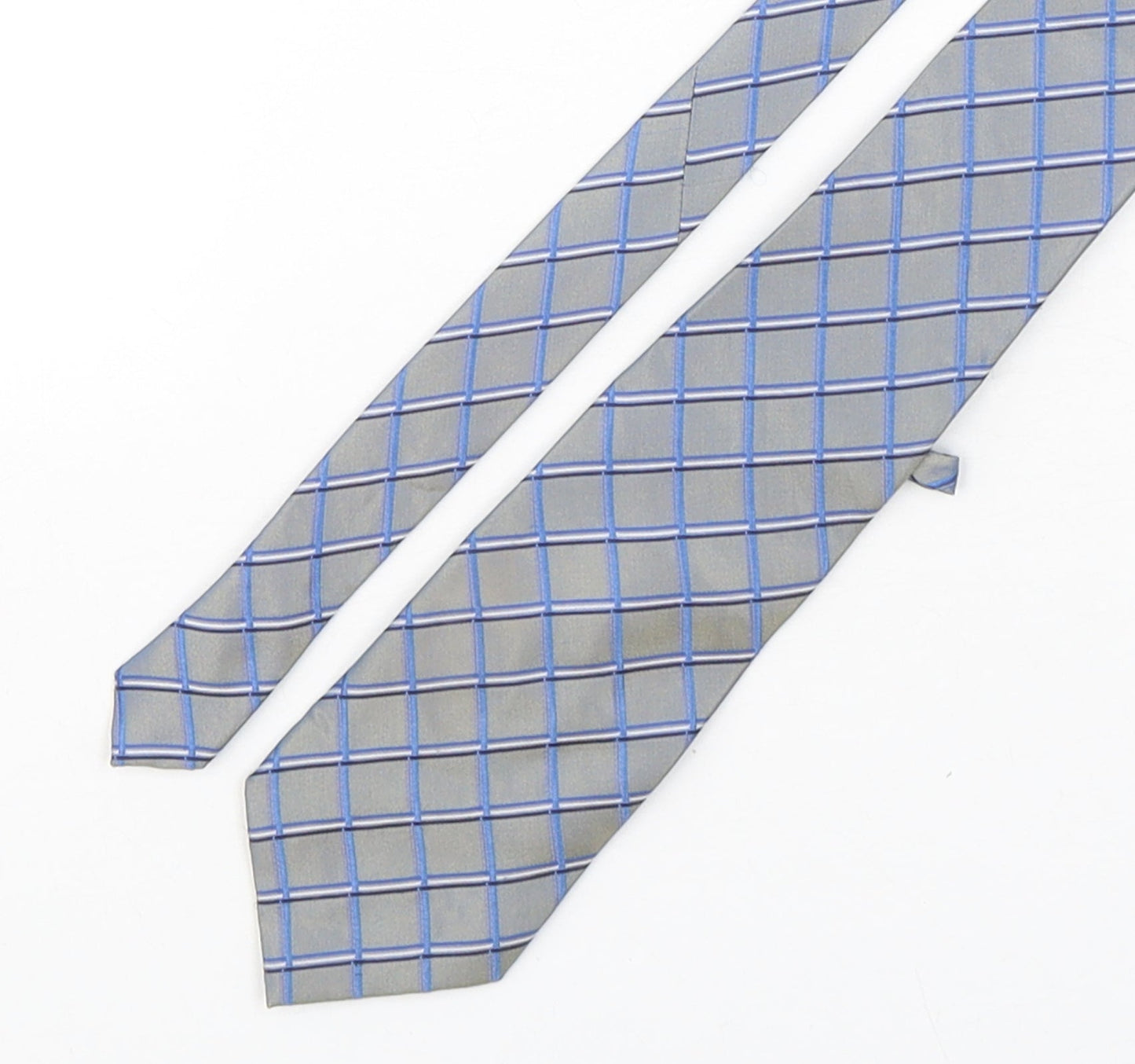 Preworn Mens Multicoloured Plaids & Checks Silk Pointed Tie One Size