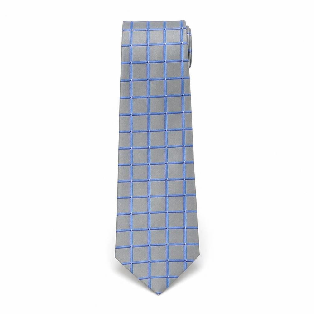 Front view of Preworn men’s multicoloured plaids & checks silk pointed tie one size