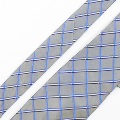 Preworn Mens Multicoloured Plaids & Checks Silk Pointed Tie One Size