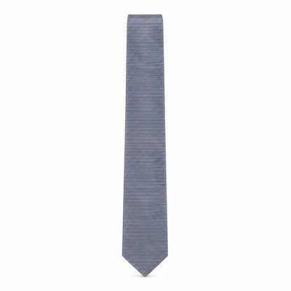 Mens Duffer Grey Striped  Pointed Tie