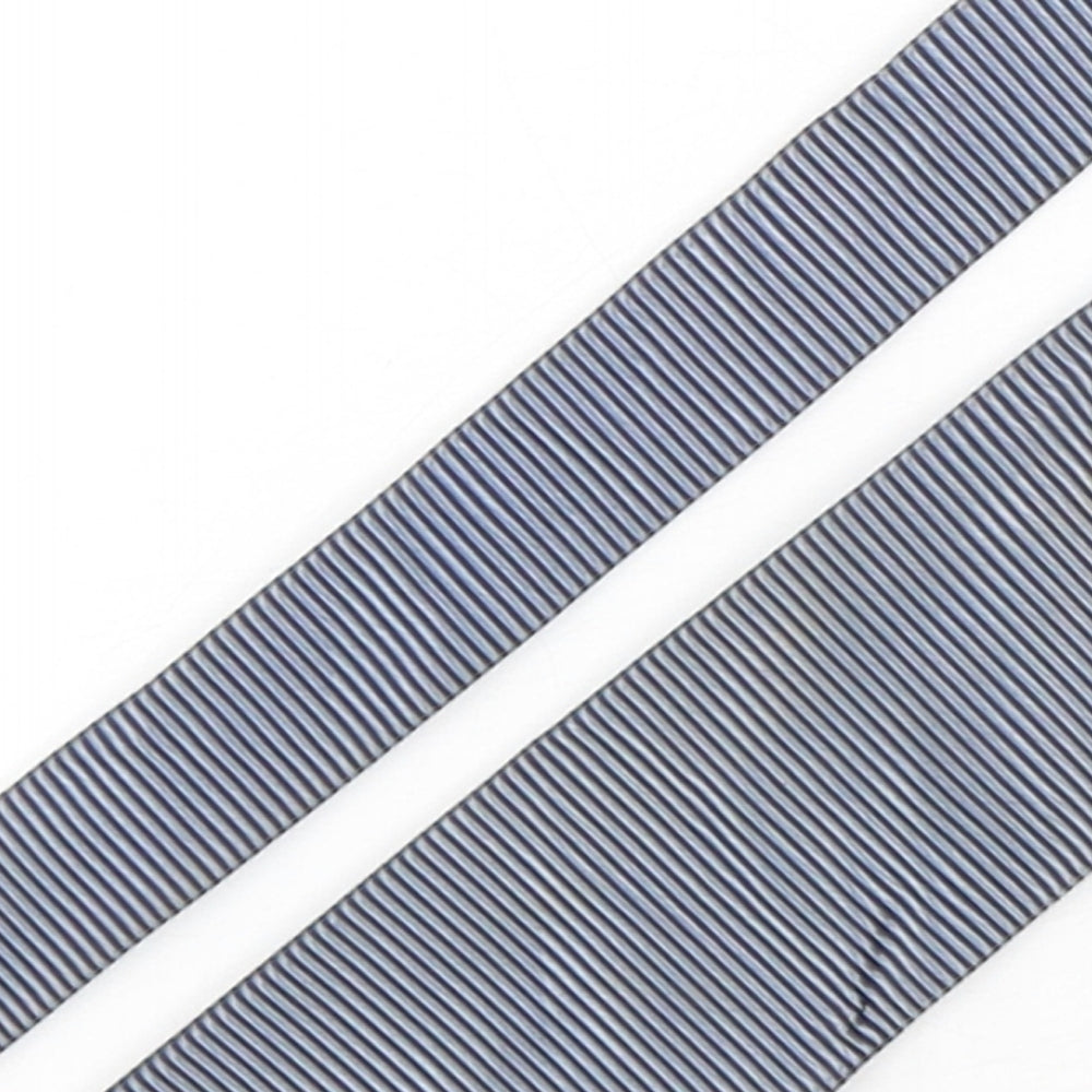 Mens Duffer Grey Striped  Pointed Tie