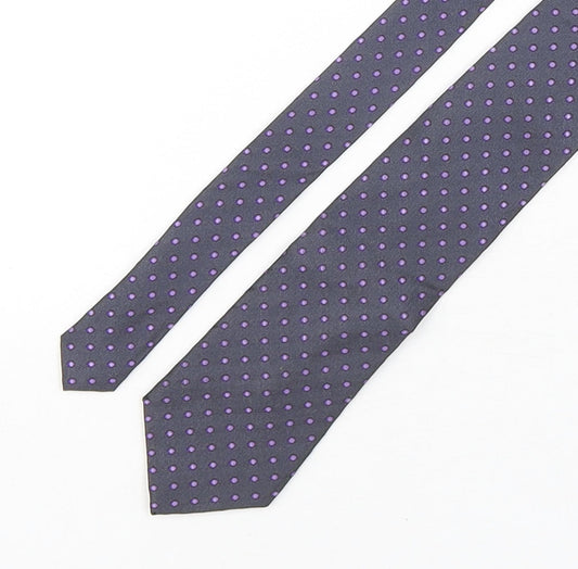 Marks and Spencer Mens Multicoloured Polka Dot Silk Pointed Tie One Size