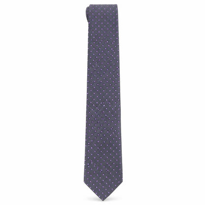 Front view of Marks & Spencer men’s multicoloured polka dot silk pointed tie one size
