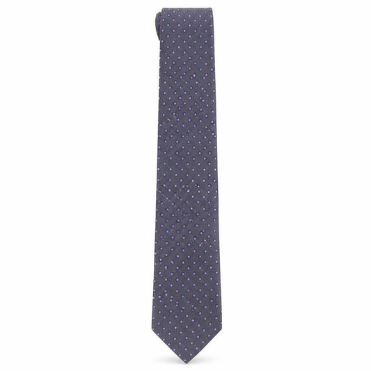 Front view of Marks & Spencer men’s multicoloured polka dot silk pointed tie one size