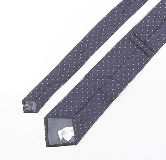 Marks and Spencer Mens Multicoloured Polka Dot Silk Pointed Tie One Size