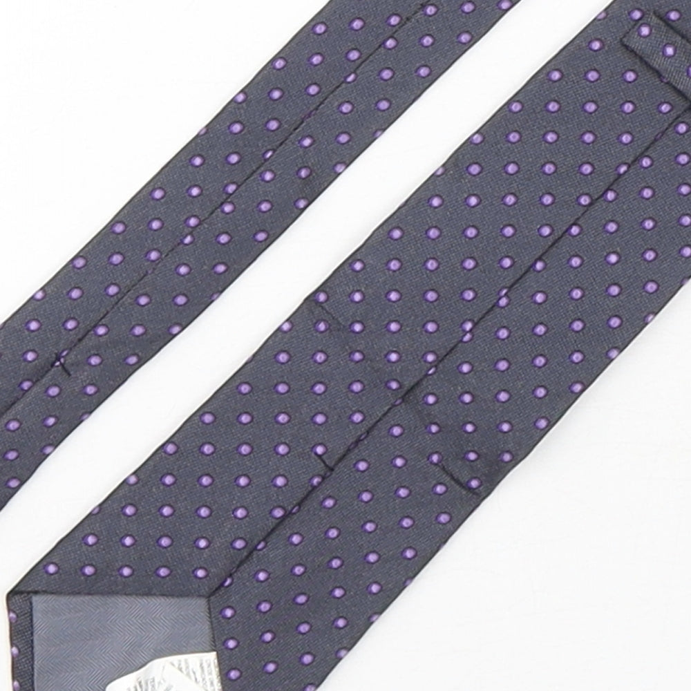 Marks and Spencer Mens Multicoloured Polka Dot Silk Pointed Tie One Size