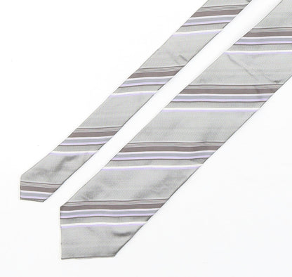 Mens Collezione Multicoloured Striped  Pointed Tie