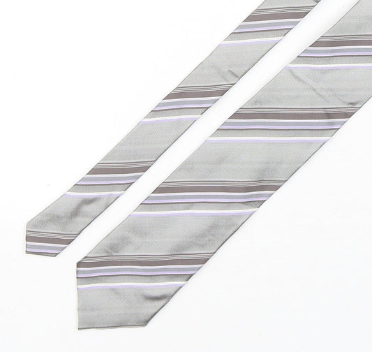Mens Collezione Multicoloured Striped  Pointed Tie