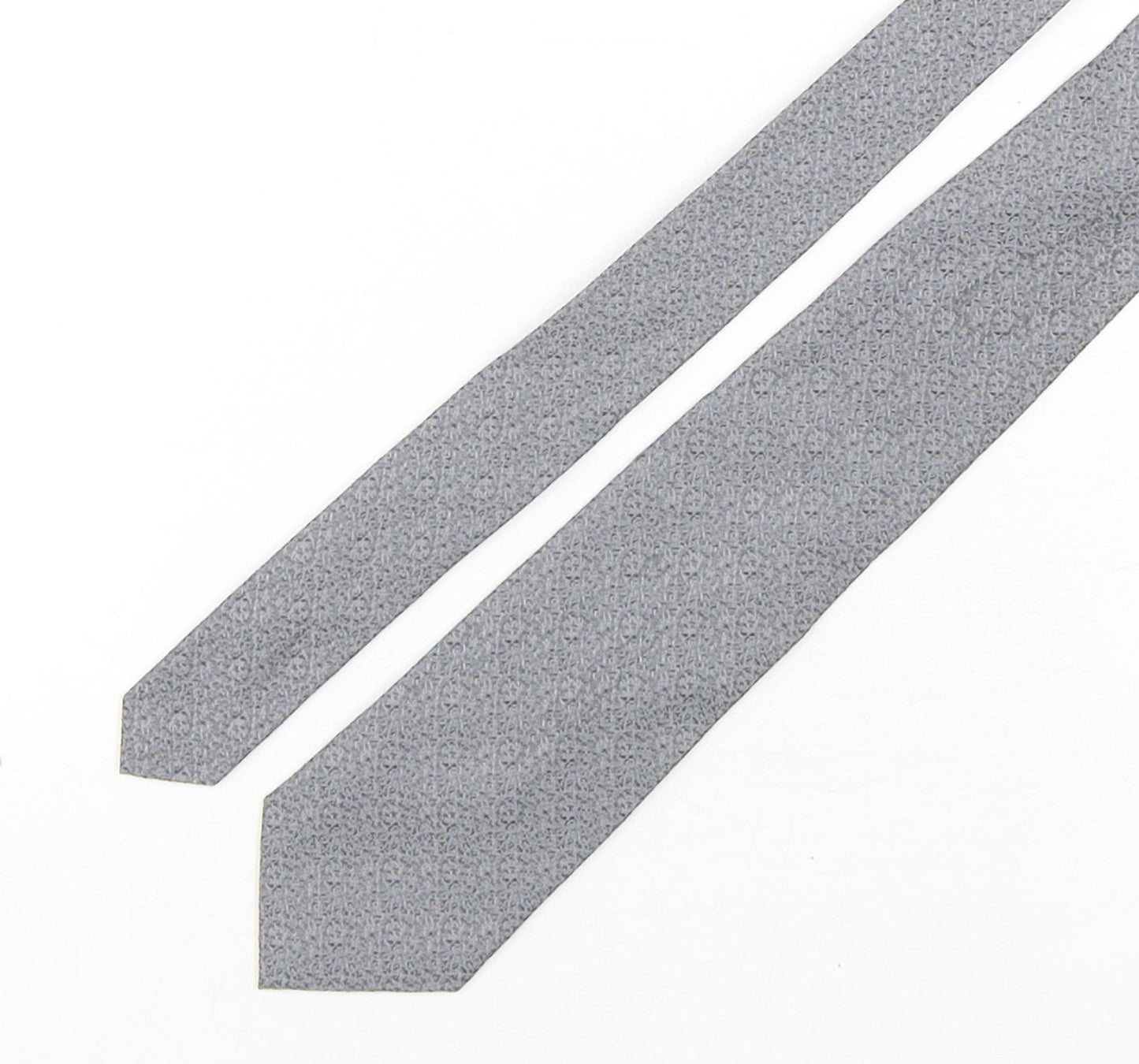 Autograph Mens Grey Geometric Silk Pointed Tie One Size