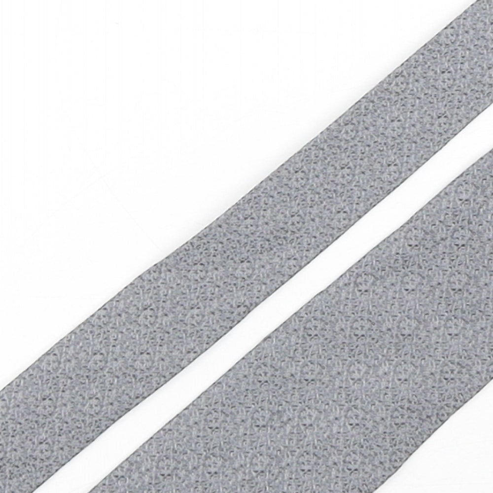 Autograph Mens Grey Geometric Silk Pointed Tie One Size