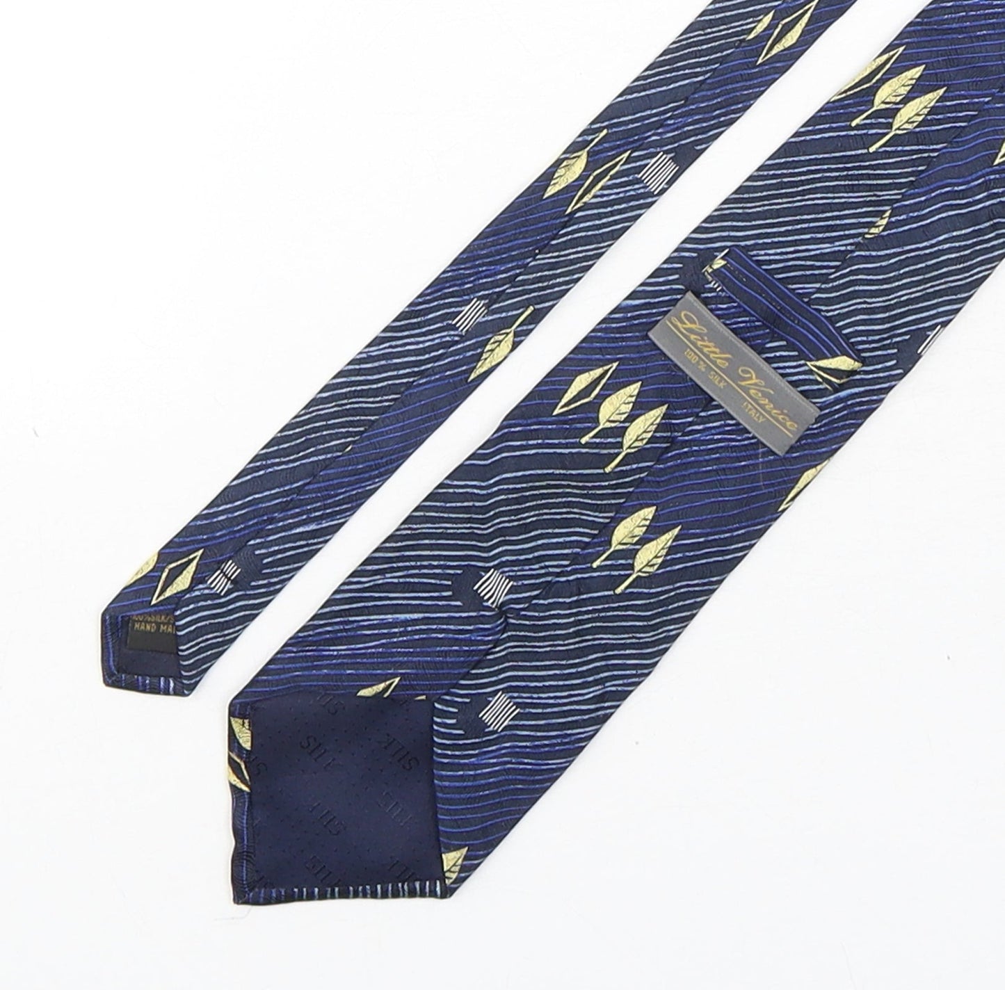 Little Venice  Mens Multicoloured Geometric Silk Pointed Tie One Size