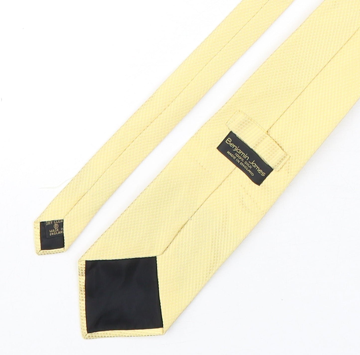 Mens Benjamin James Gold Grenadine  Pointed Tie