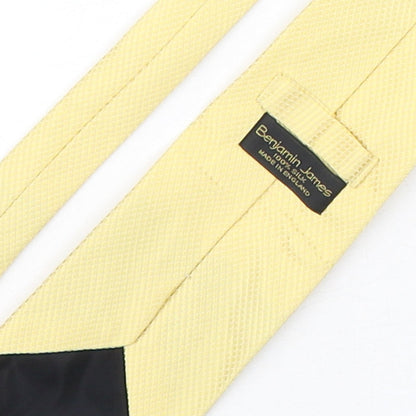 Mens Benjamin James Gold Grenadine  Pointed Tie