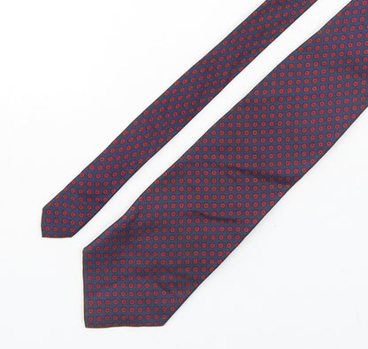 Soprano Mens Multicoloured Geometric Silk Pointed Tie One Size