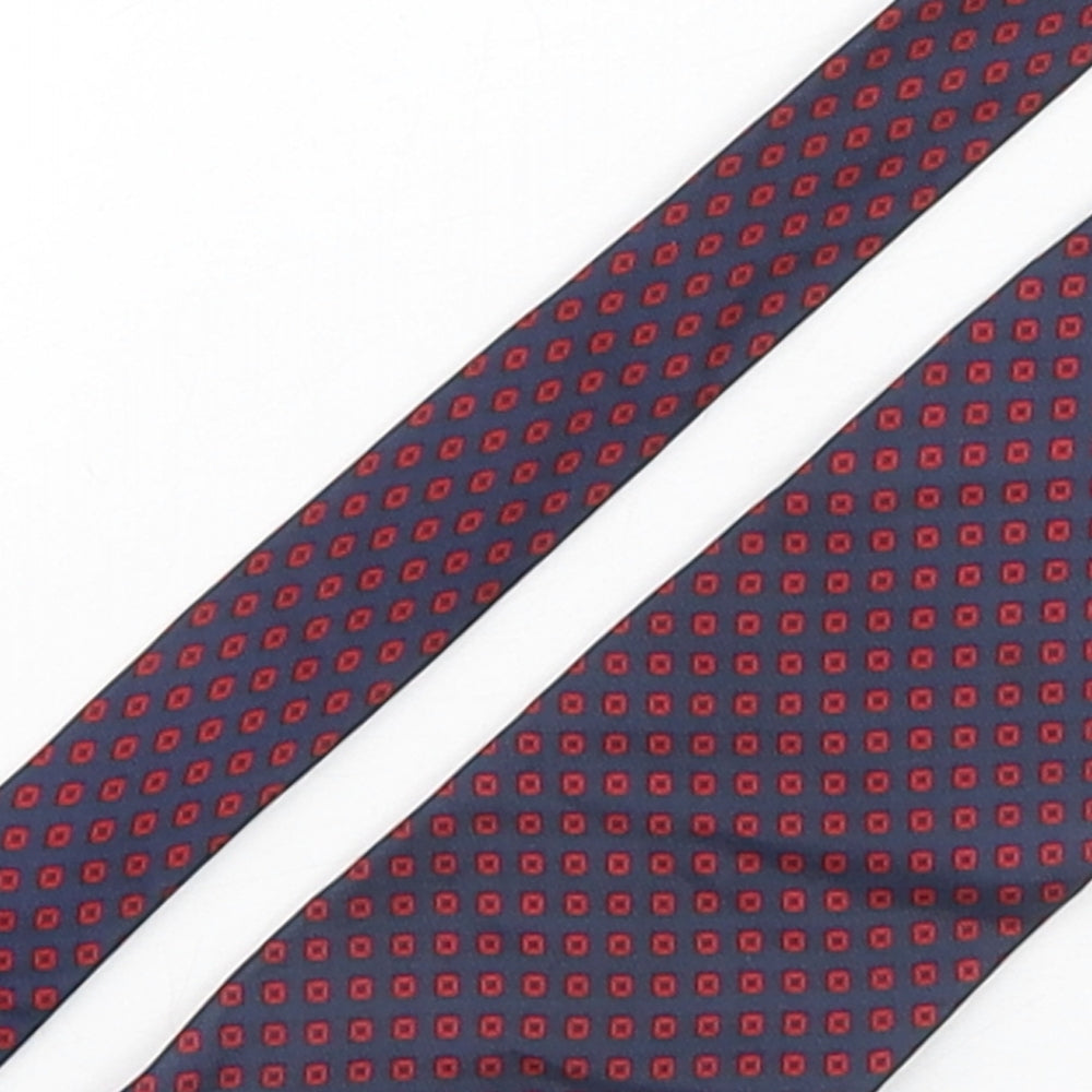 Soprano Mens Multicoloured Geometric Silk Pointed Tie One Size