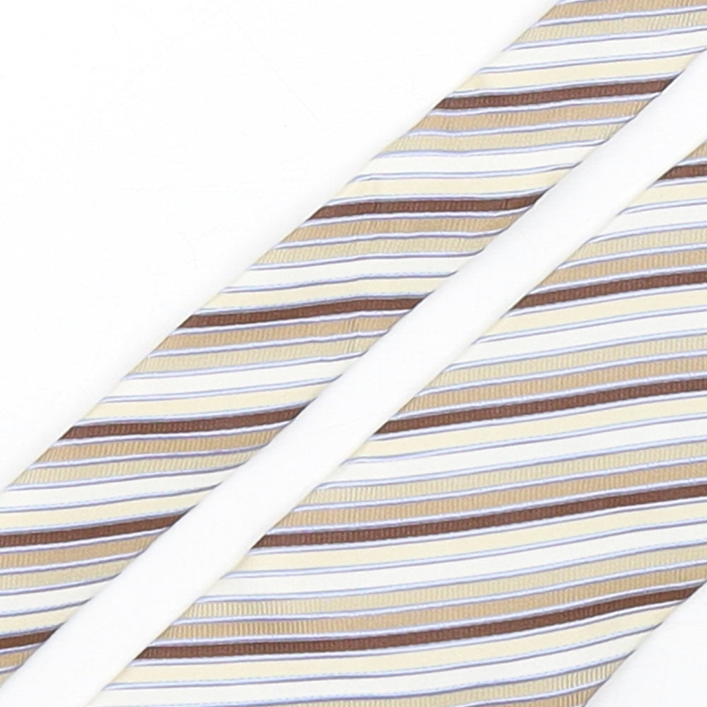 Tom English  Mens Multicoloured Striped Silk Pointed Tie One Size