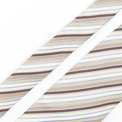 Tom English  Mens Multicoloured Striped Silk Pointed Tie One Size