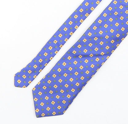 Preworn Mens Multicoloured Geometric Silk Pointed Tie One Size