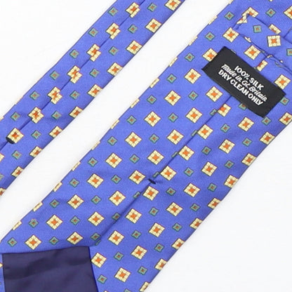 Preworn Mens Multicoloured Geometric Silk Pointed Tie One Size