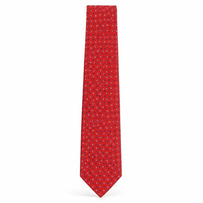 Mens Milano Multicoloured Geometric  Pointed Tie