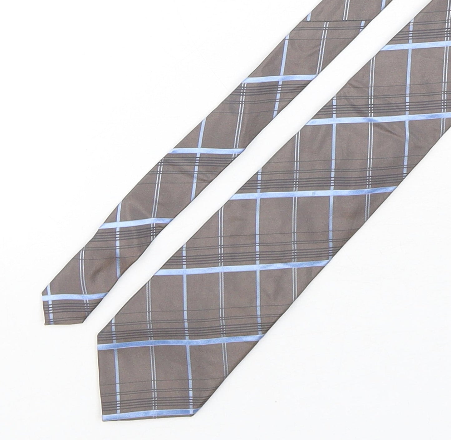 Tom English  Mens Multicoloured Plaids & Checks Silk Pointed Tie One Size