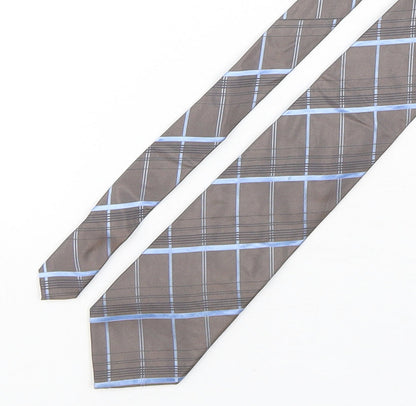 Tom English  Mens Multicoloured Plaids & Checks Silk Pointed Tie One Size