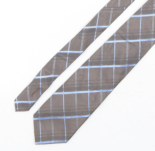 Tom English  Mens Multicoloured Plaids & Checks Silk Pointed Tie One Size