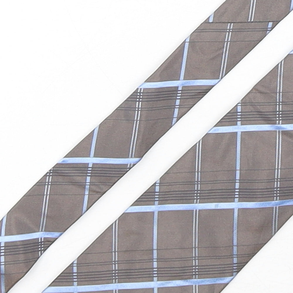 Tom English  Mens Multicoloured Plaids & Checks Silk Pointed Tie One Size