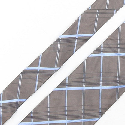 Tom English  Mens Multicoloured Plaids & Checks Silk Pointed Tie One Size