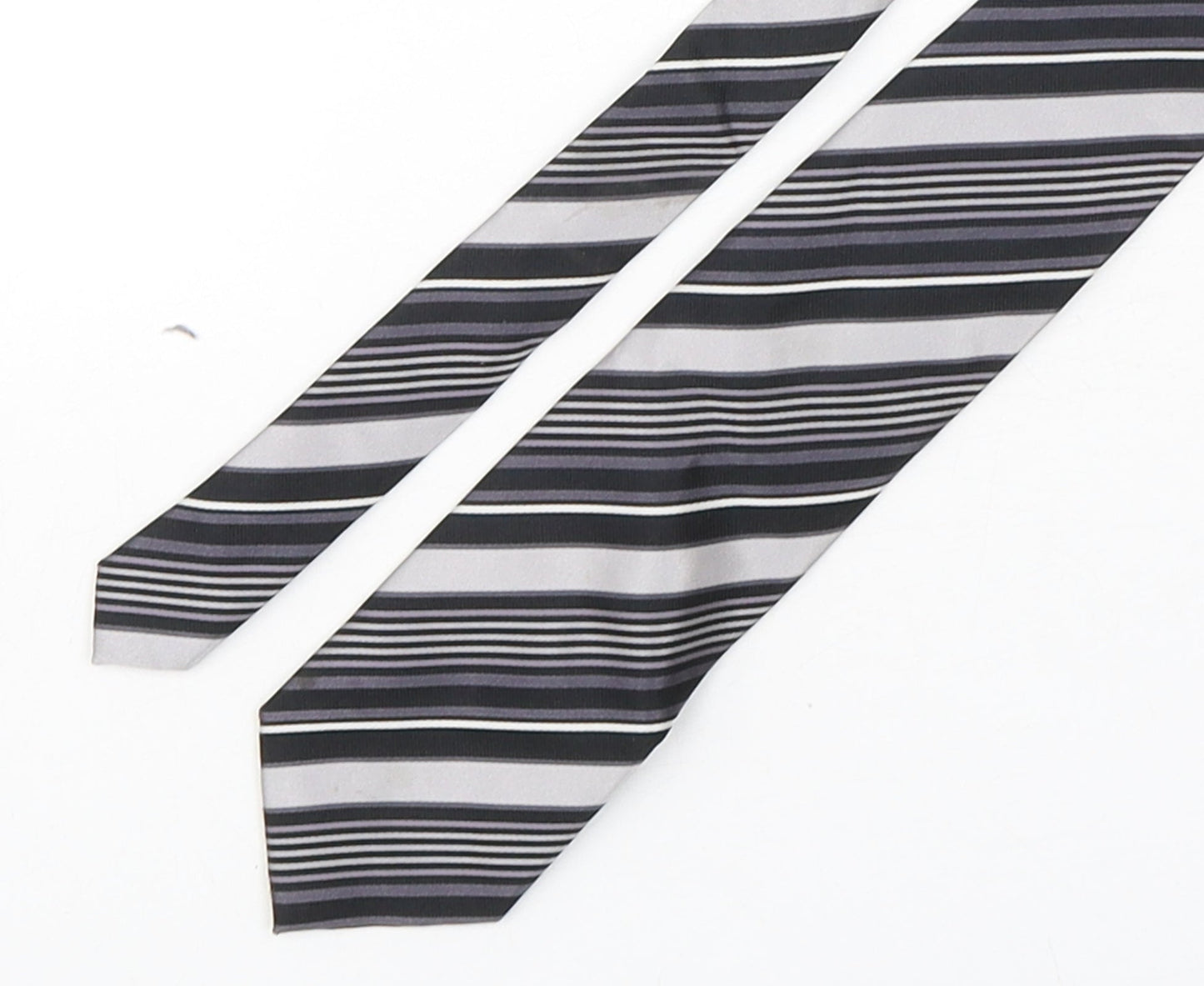 Tom English  Mens Multicoloured Striped Silk Pointed Tie One Size