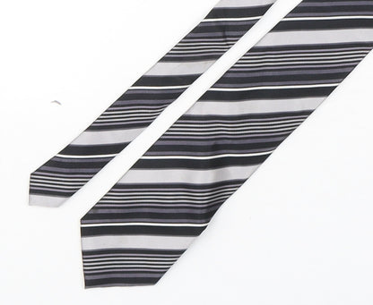 Tom English  Mens Multicoloured Striped Silk Pointed Tie One Size