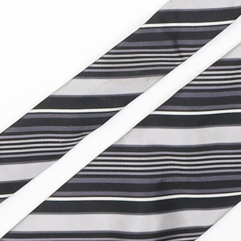 Tom English  Mens Multicoloured Striped Silk Pointed Tie One Size