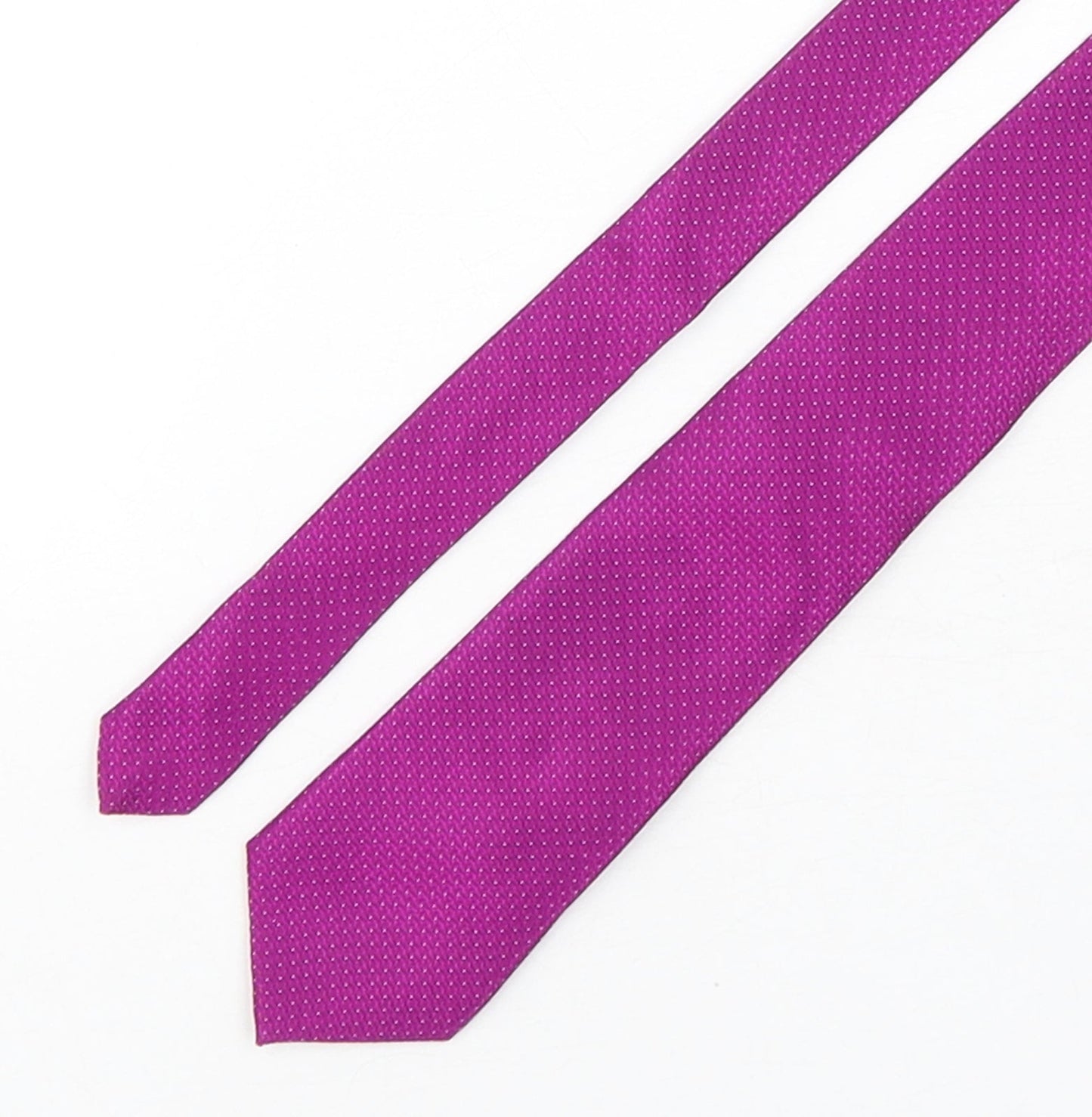 Autograph Mens Purple Polka Dot Silk Pointed Tie One Size