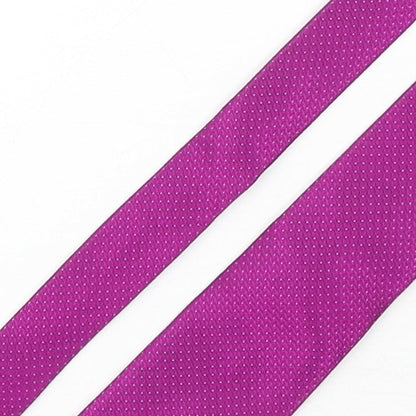 Autograph Mens Purple Polka Dot Silk Pointed Tie One Size