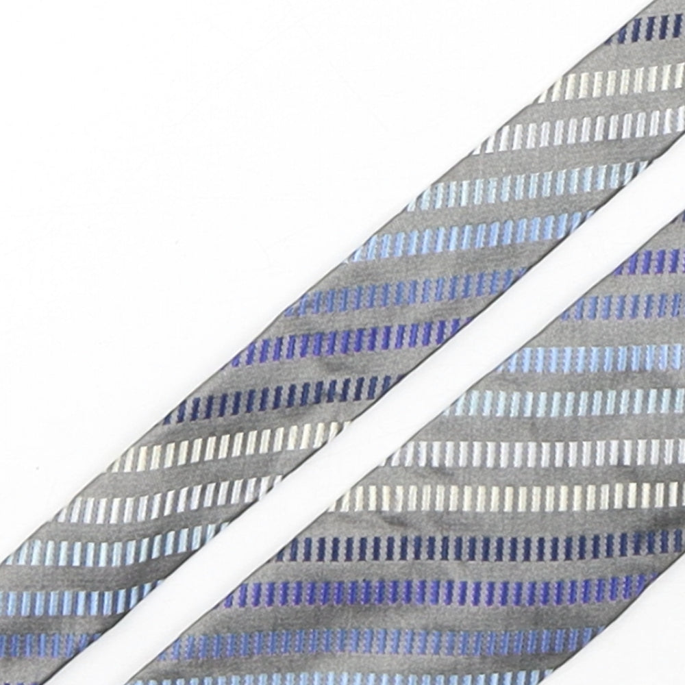 River Island  Mens Multicoloured Striped Silk Pointed Tie One Size