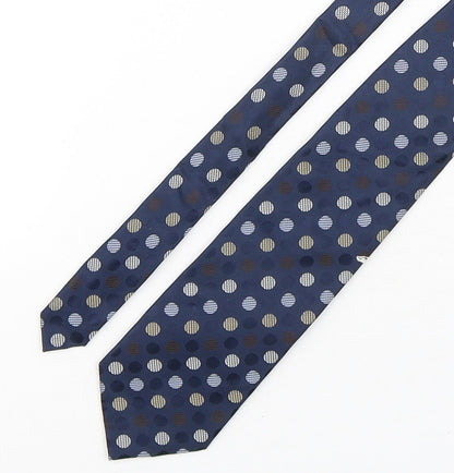Marks and Spencer Mens Multicoloured Polka Dot Silk Pointed Tie One Size