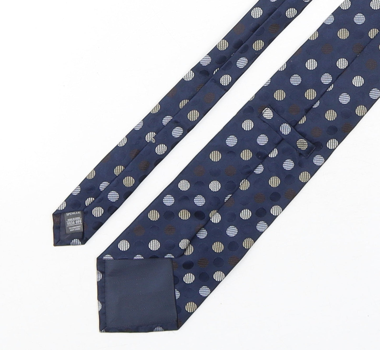Marks and Spencer Mens Multicoloured Polka Dot Silk Pointed Tie One Size