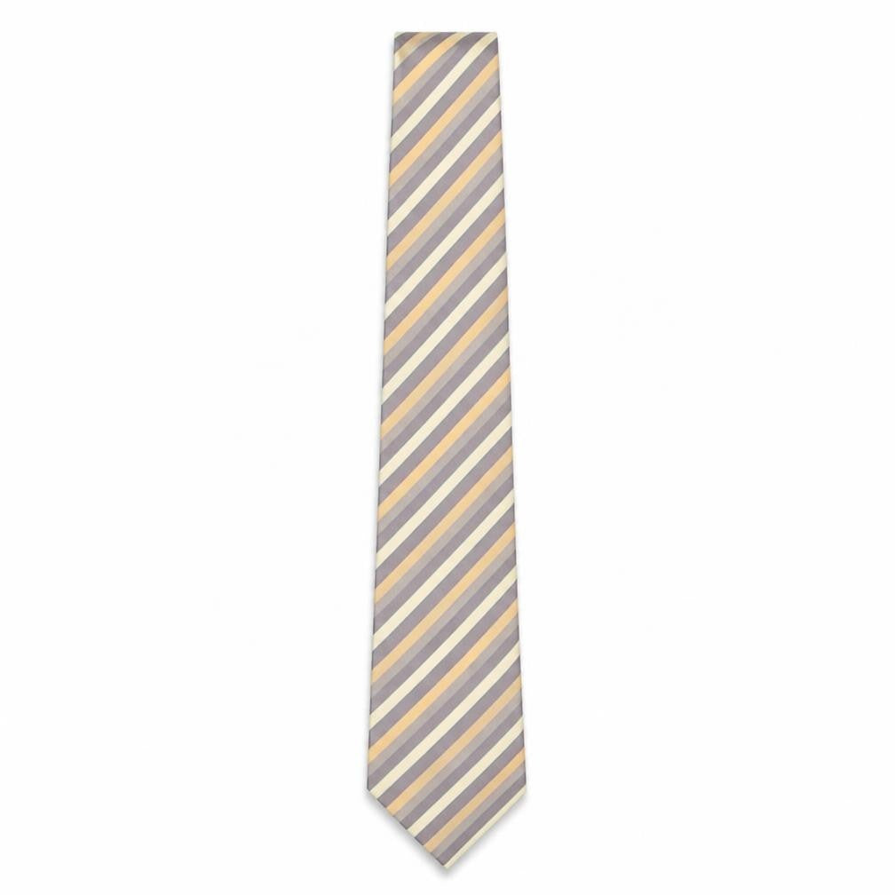 Front view of Tom Harrison men’s multicoloured striped silk pointed tie one size