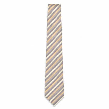 Front view of Tom Harrison men’s multicoloured striped silk pointed tie one size