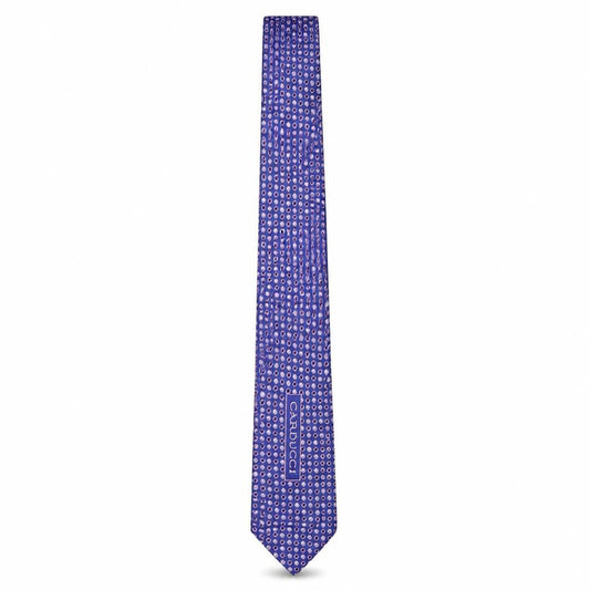 Front view of Carducci men’s multicoloured striped silk pointed tie one size