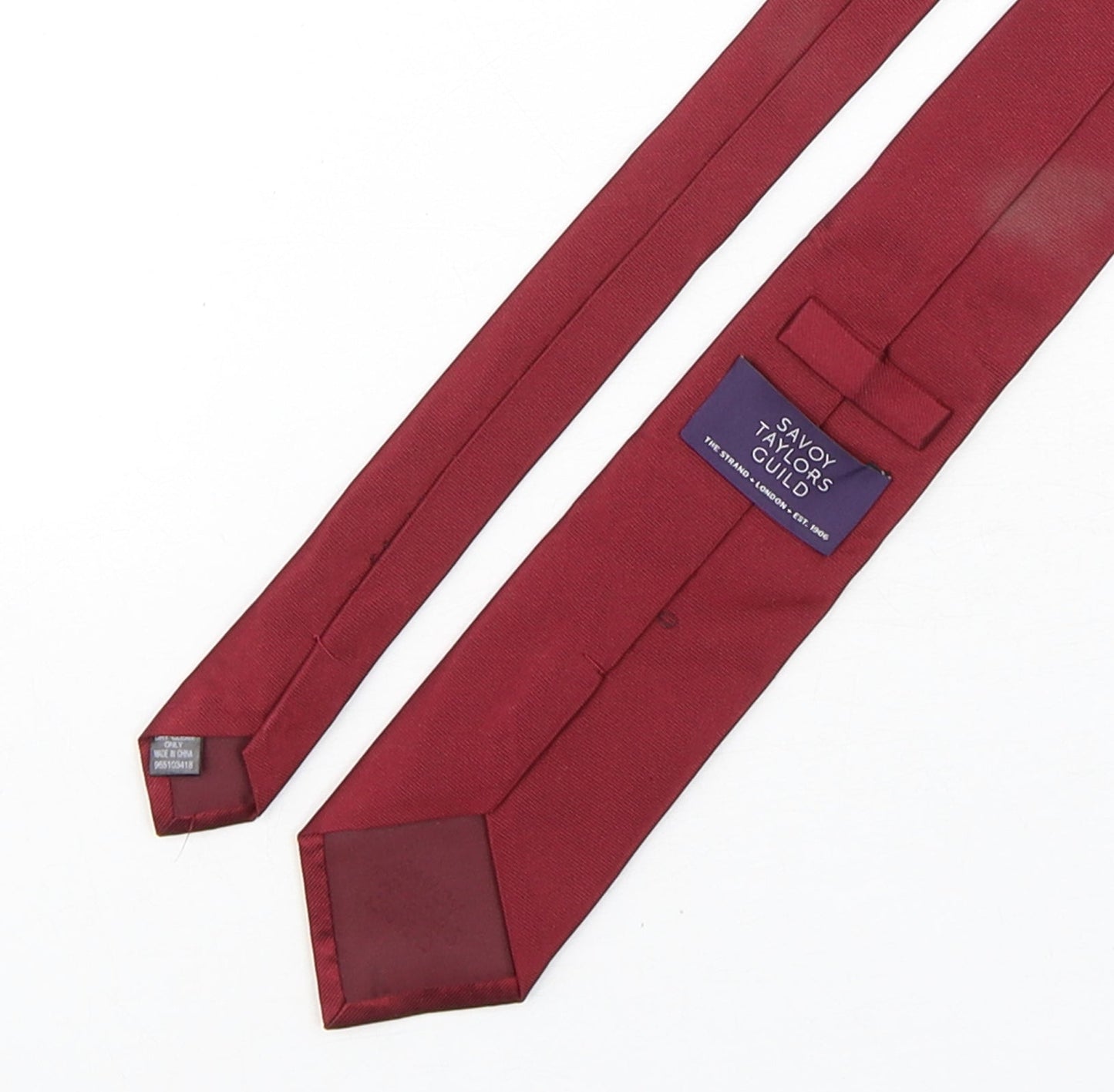 Savoy Taylors Guild Mens Red  Silk Pointed Tie One Size