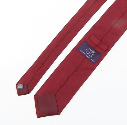 Savoy Taylors Guild Mens Red  Silk Pointed Tie One Size