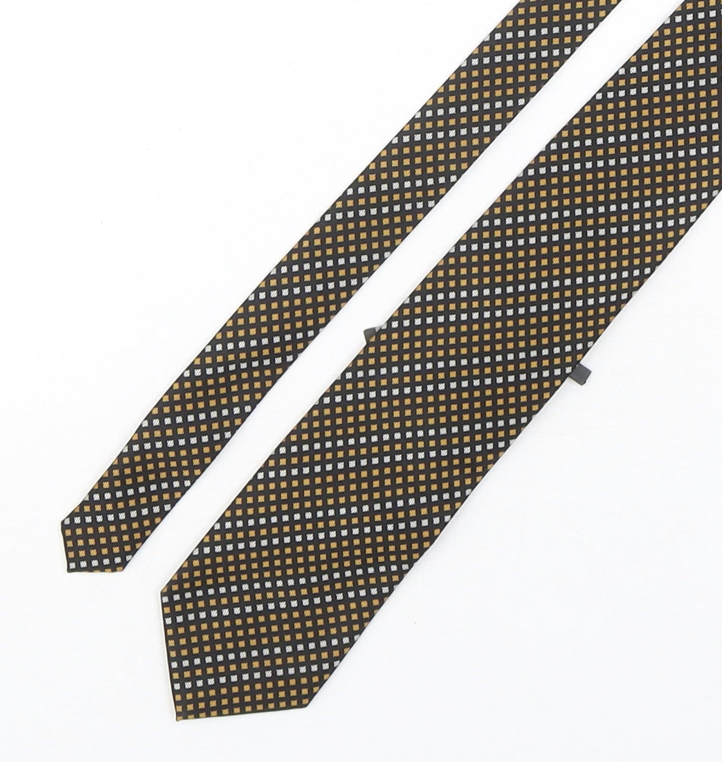 Jason & Vouge  Mens Multicoloured Plaids & Checks Silk Pointed Tie One Size