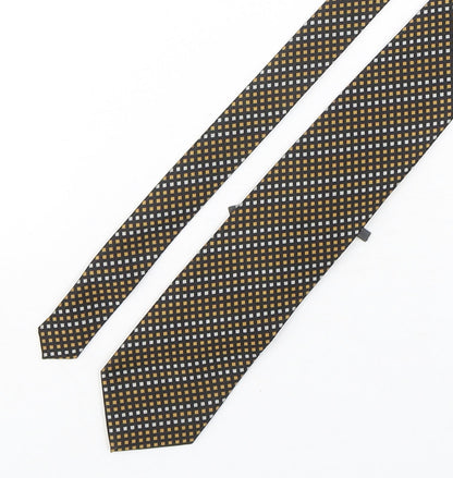 Jason & Vouge  Mens Multicoloured Plaids & Checks Silk Pointed Tie One Size
