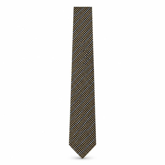 Front view of Jason & Vouge men’s multicoloured plaids & checks silk pointed tie one size