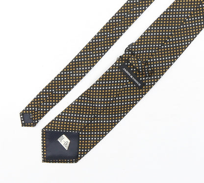 Jason & Vouge  Mens Multicoloured Plaids & Checks Silk Pointed Tie One Size