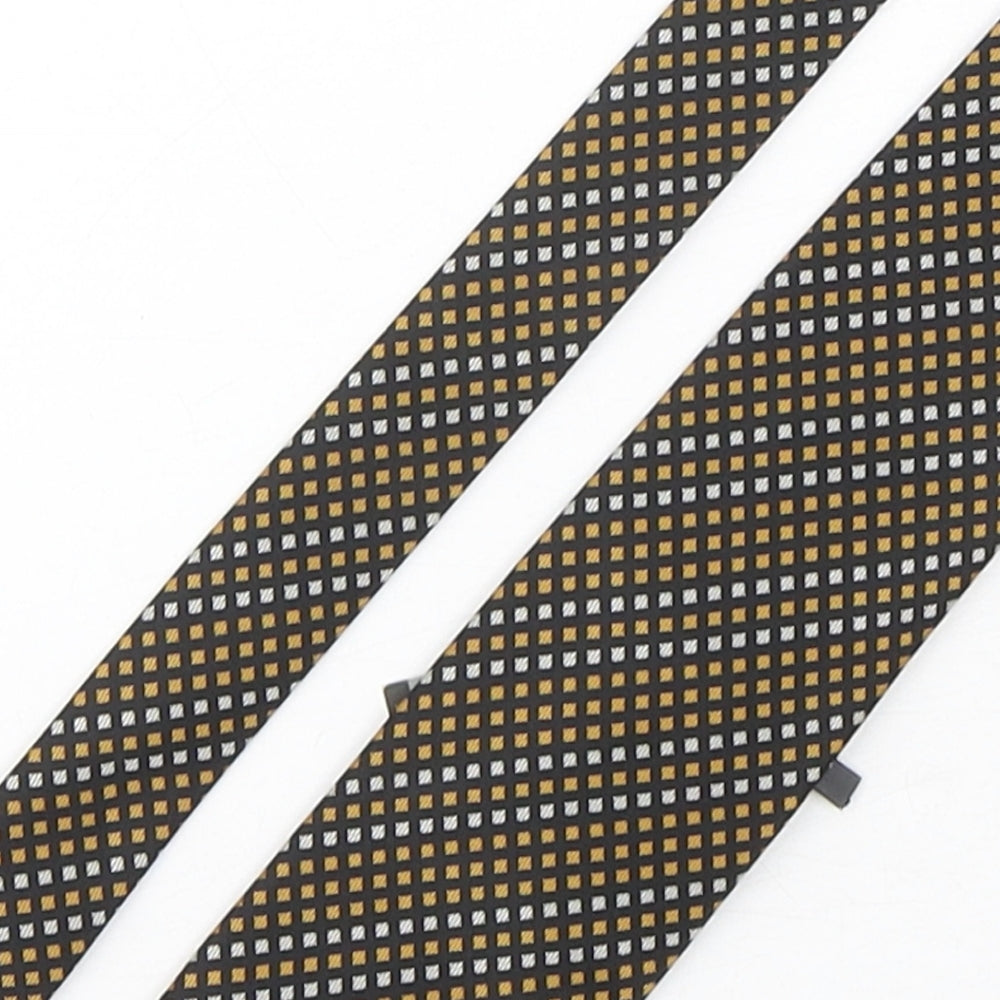 Jason & Vouge  Mens Multicoloured Plaids & Checks Silk Pointed Tie One Size