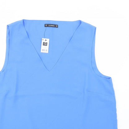 Womens UK Size 14 Dunnes Stores Blue Basic Blouse