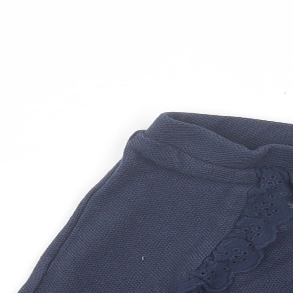 Primark Baby Blue  Cotton Cropped Trousers Size 9-12 Months