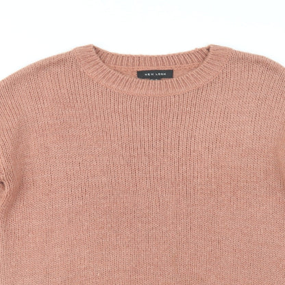 Womens UK Size S New Look Pink Pullover Jumper